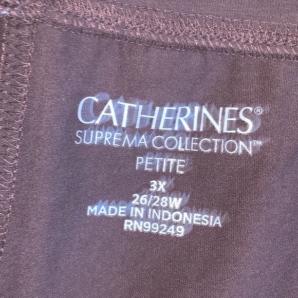 Catherine’s suprema collection brown pants size 3X (26/28W) petite - Picture 4 of 4